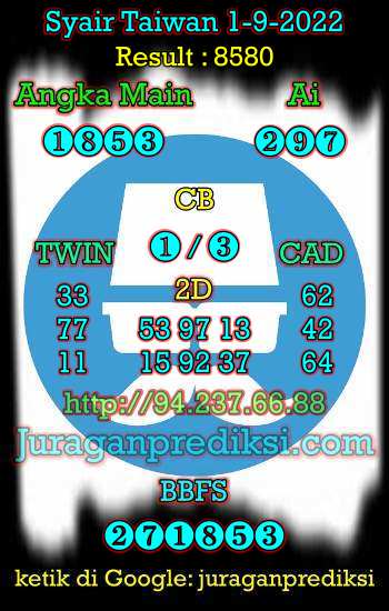 Prediksi Taiwan 1 September 2022 dan juga Syair taiwan hari ini Kamis 1 9 2022 adalah angka keluar togel taiwan malam hari ini