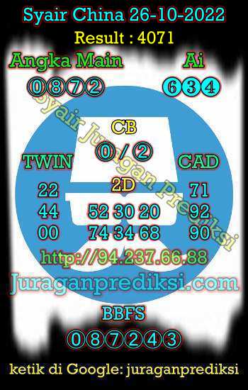 prediksi china 26 oktober 2022, syair china hari ini rabu 26-10-2022, bocoran china, prediksi china 4d, syair china akurat